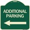 Signmission Additional Parking Left Arrow Heavy-Gauge Aluminum Architectural Sign, 18" x 18", G-1818-24350 A-DES-G-1818-24350 - alternate 1